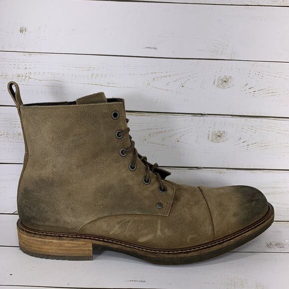 Ecco Kenton Chukka Boots Mens Size 10 Brown Leather Lace Up Factory Distressed - Picture 1 of 10